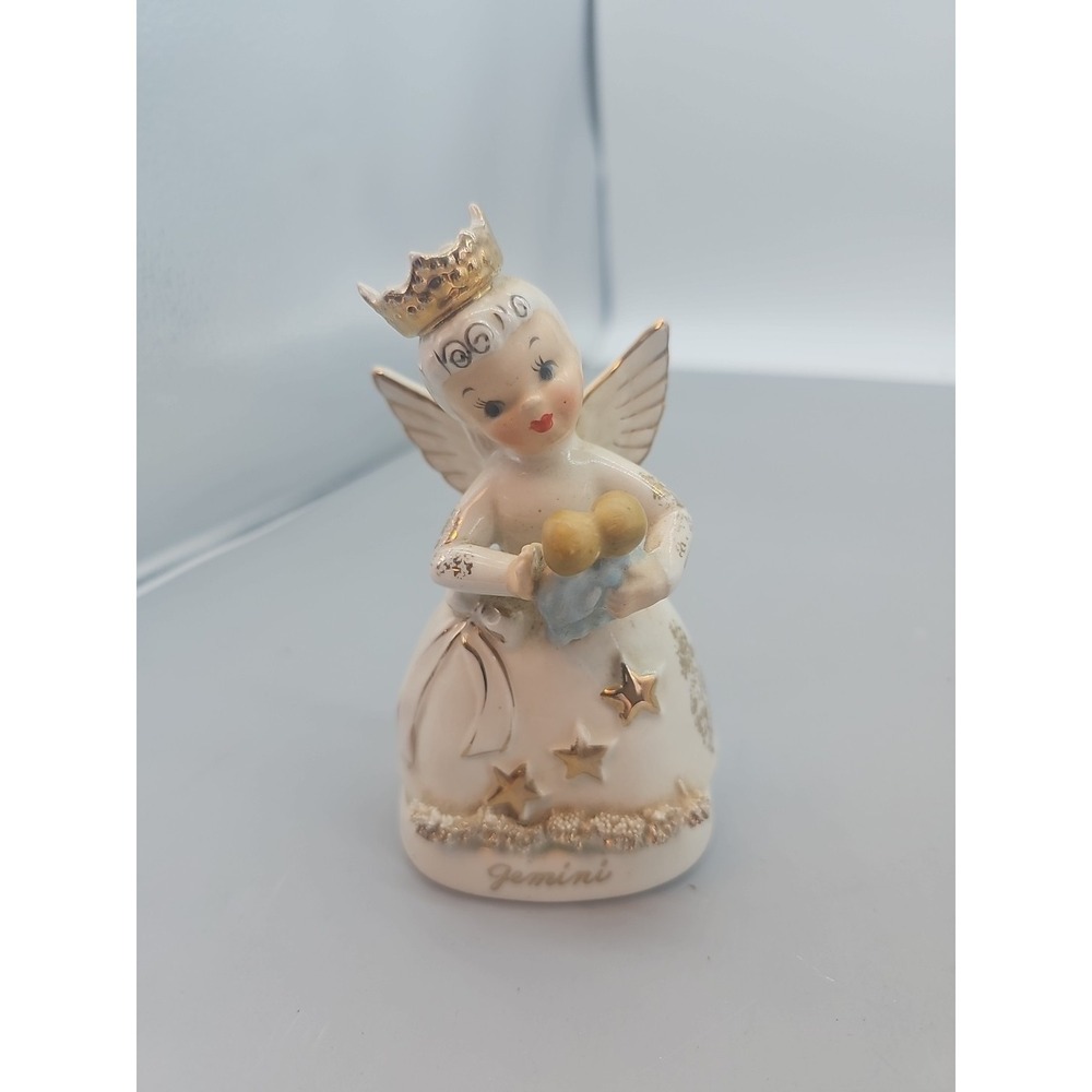 Vintage Napco Gemini Guardian Angel Holding Twins Zodiac ‎ A2646 Japan